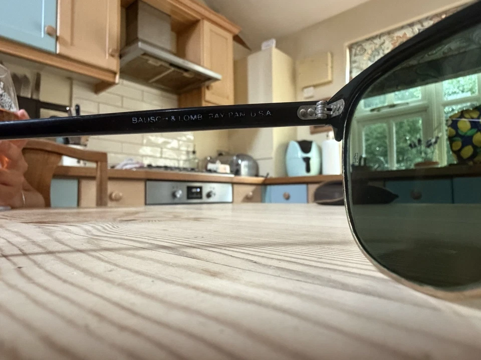 Ray-Ban Clubmaster Sunglasses Full Rim Black Frame Green Tinted Glass W0365, photo 3 of 4