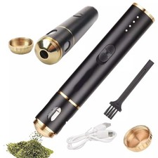 Electric Grinder Dry Herbs Spice Crusher Glass Dispenser Mini Pocket Recharge UK