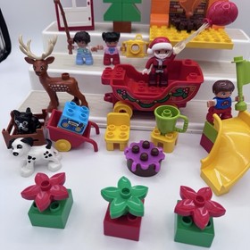LEGO Duplo 10837 Santa&rsquo;s Set Sleigh Tree Christmas Chimney Fire Gifts Extras