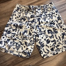Patagonia Men's Swim Trunks Size 31 Blue And White Design