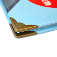 20 Pcs Vintage Bronze Corner Protectors Decorative Metal Covers Antique Safet...