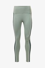 Image of Reebok Lux HR Tights Green Size Small Brand New High-Rise Gym Leggings