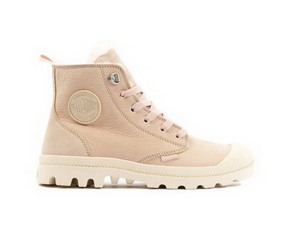 Palladium Schnürboot PAMPA HI ZIP WL Beige Leder Warm High Sneaker Stiefelette - Bild 2 von 4