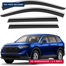 Shatterproof Tape-On Rain Guards for Honda CR-V 2023-2026 with Stainless Steel C
