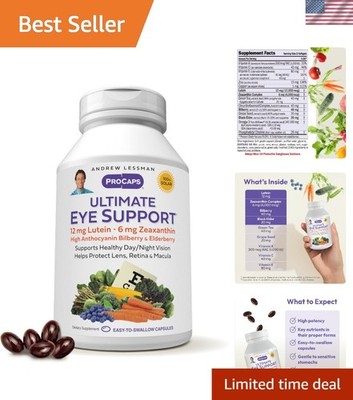 Eye Health Essential - 60 Gluten-Free Softgels with Bilberry &  Nutrients