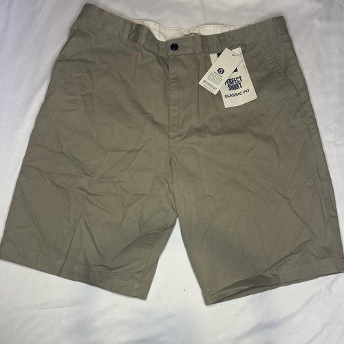 DOCKERS PERFECT SHORT MEN'S SIZE 33 CLASSIC FIT TAN KHAKI SHORTS PC9-35412-0006