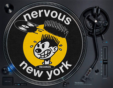 Nervous Records New York NYC 12" Vinyl Turntable DJ Slipmat Technics 1210/1200