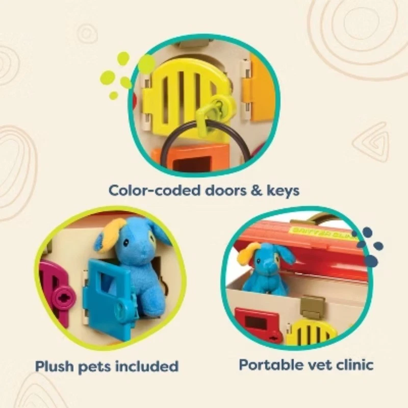B. toys Toy Vet Kit for Kids Critter Clinic: Educational Playset - Image 4 of 4