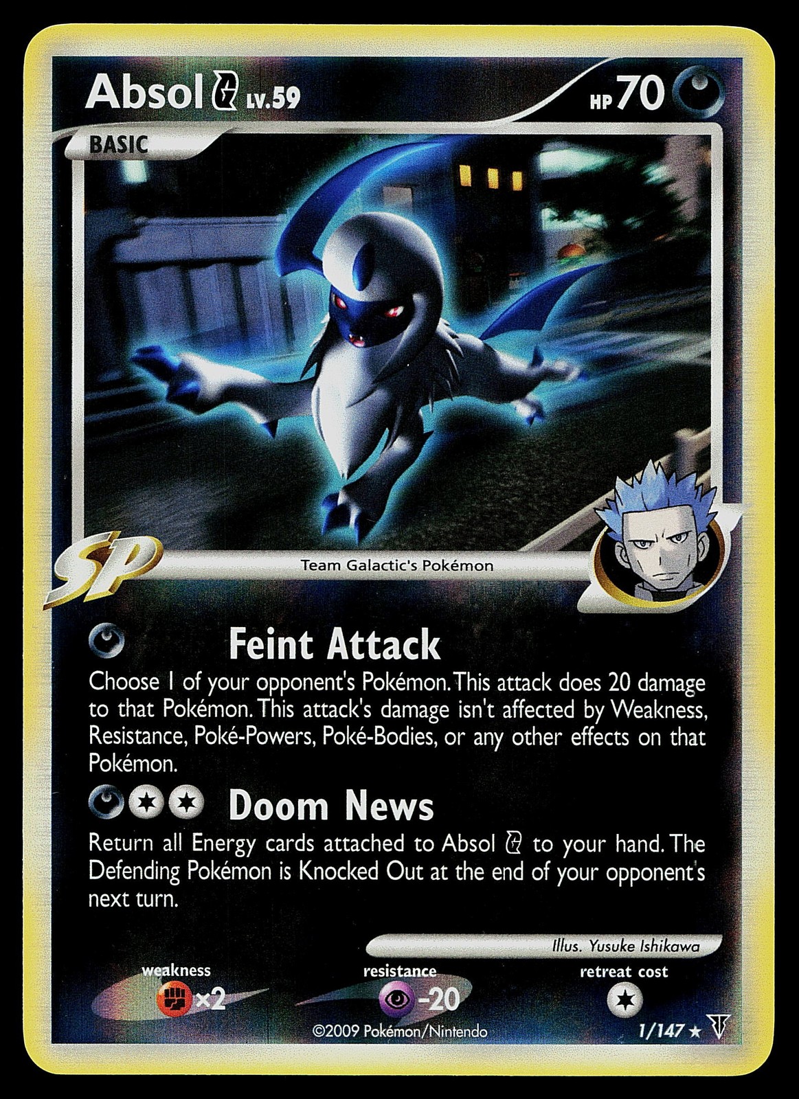 Pokemon Card - Absol G Supreme Victors 1/147 Reverse Holo Rare