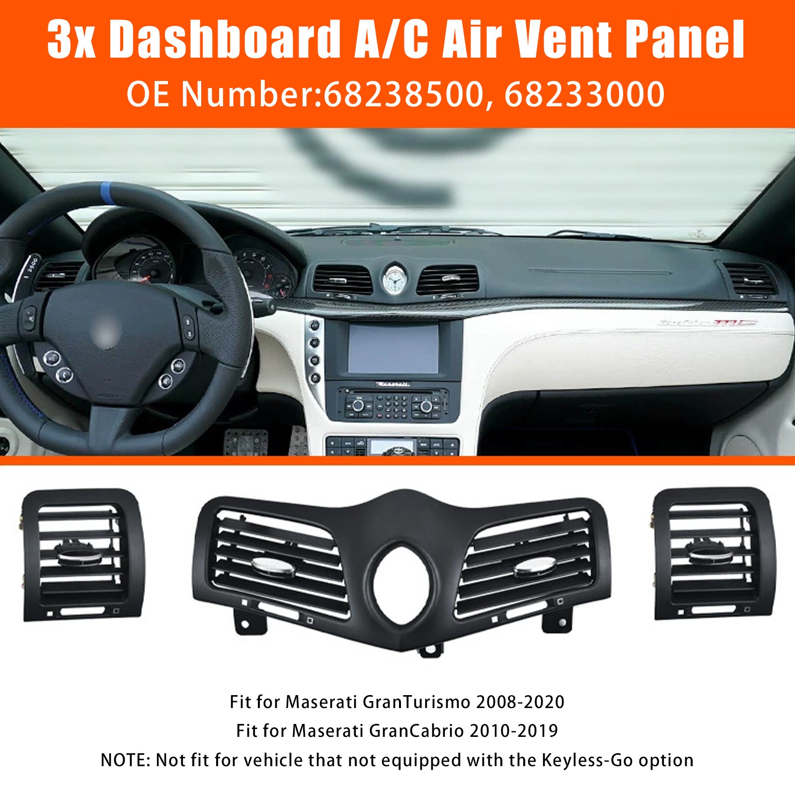 Dashboard A/C Air Vent Panel Grille for Maserati GranTurismo (M145) 2008~2019