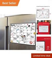 Large Magnetic Dry Erase Whiteboard Calendar - Family Organization Essential
