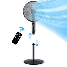 16 Oscillating Pedestal Fan With Remote 3-speed Stand Up Fan With Adjustable 16 Oscillating Pedestal Fan With Remote 3-speed Stand Up Fan With Adjustable
