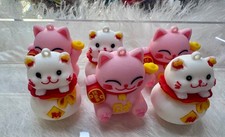 Lucky Cat Maneki Neko Keychain Charms 49  50mm  Fortune Prosperity Bag Charm Set