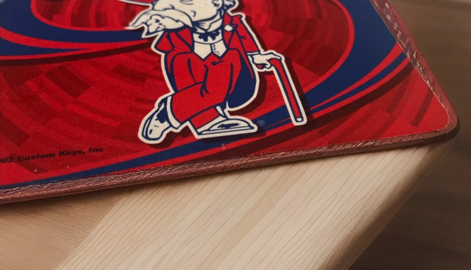 Alfombrilla de ratón Ole Miss Rebels de colección Coronel Rebel 7 1/2 X 7 1/2" 2002 llaves personalizadas Foto 3 de 4