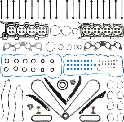 5.0L Coyote Timing Chain Full Head Gasket Set w/ Bolts for Ford F150 Mustang 11