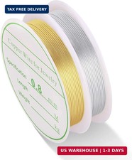 2 Pack Jewelry Craft Wire - 20 Gauge Tarnish Resistant Copper Beading Wire for J
