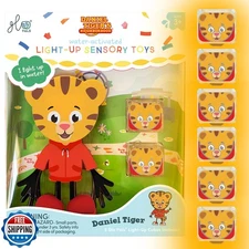 Glo Pals x Daniel Tiger's Neighborhood Water-Activated Bath Toy with 6 Reusab