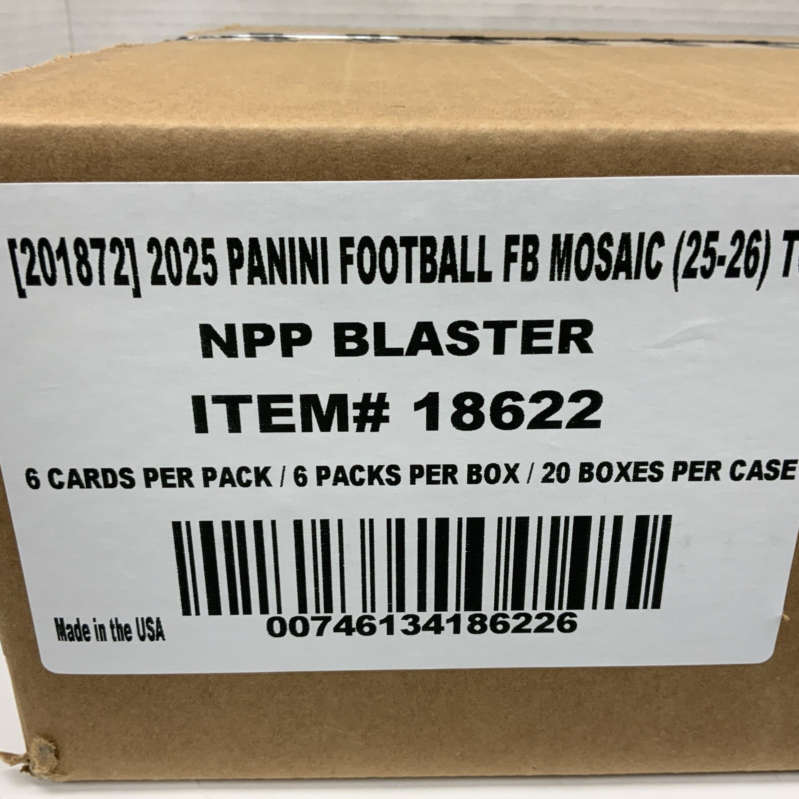 2025 Panini Mosaic Football Blaster Factory Sealed Case Of 20 Boxes