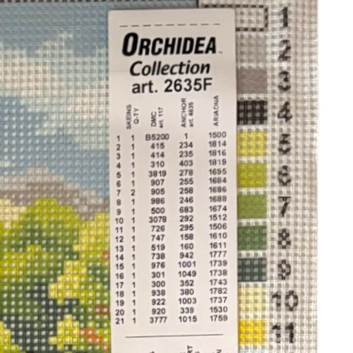 Orchidea Needlepoint canvas for halfstitch without yarn Grassland 2635F - Pri... - Image 3 of 3