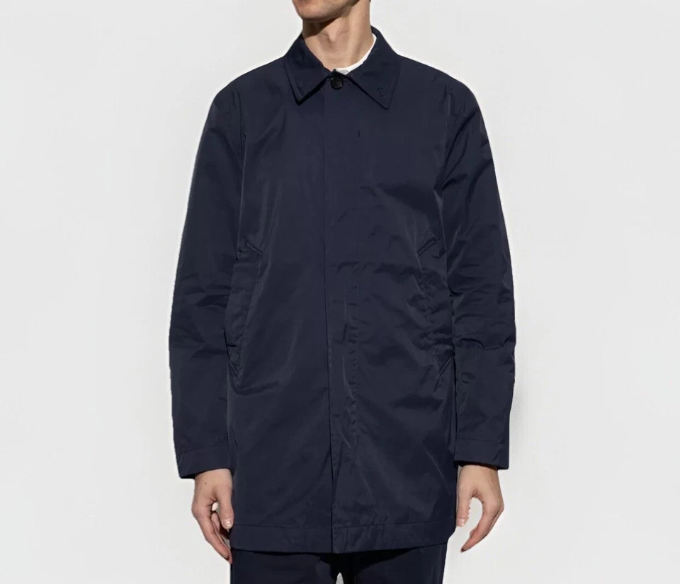 TOMMY HILFIGER Tailored Trench Coat TOHPBTHL4059 Blue Garment Dyed CO Sz.52 - Image 2 of 4