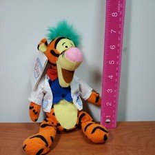 WD1 DISNEY MAD SCIENTIST TIGGER GREEN HAIR PLUSH TOY Bean Bag