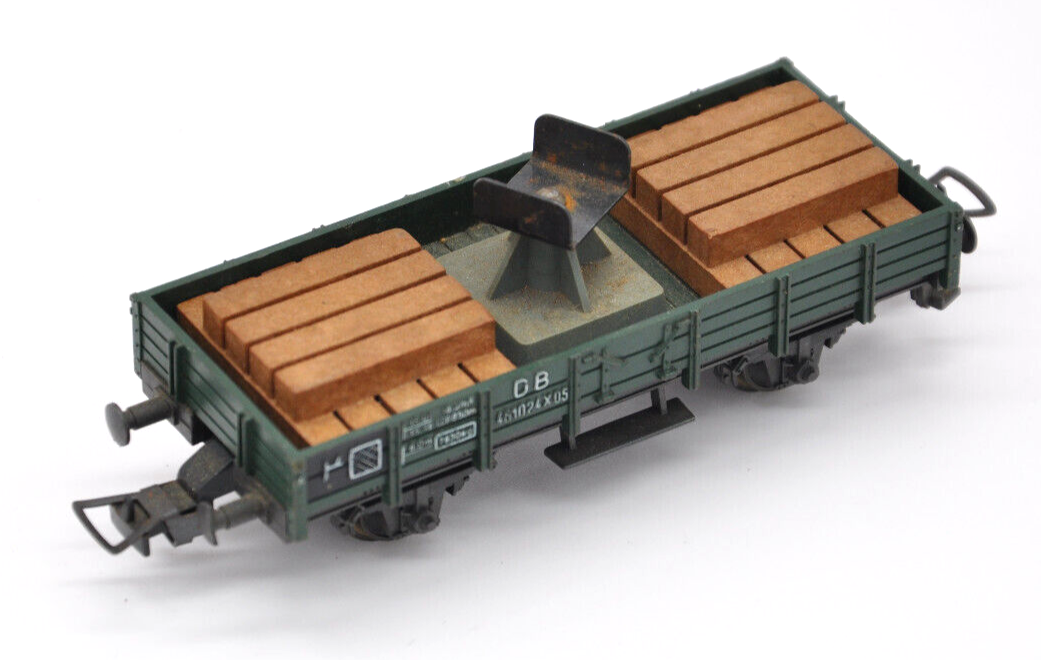 Fleischmann H0 2 Open Freight Cars / Support Cars, DB 461024X05 | eBay