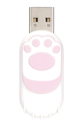 USB Flash Drive, Pink Cat Paw Cute Shape, 64 GB, Portable