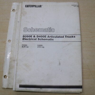 CATERPILLAR D350E D400E Dump TRUCK Electrical Schematic Manual service wiring