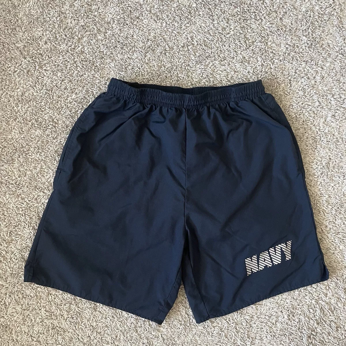 US Navy Athletic Shorts Mens Medium MJ Soffe Navy Blue Authentic