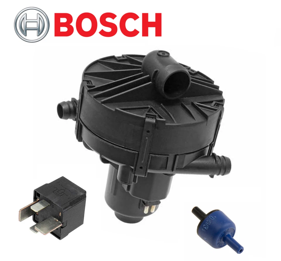 Bomba de smog de inyección de aire Bosch secundaria + relé + válvula de vacío OEM para Mercedes Foto 2 de 2