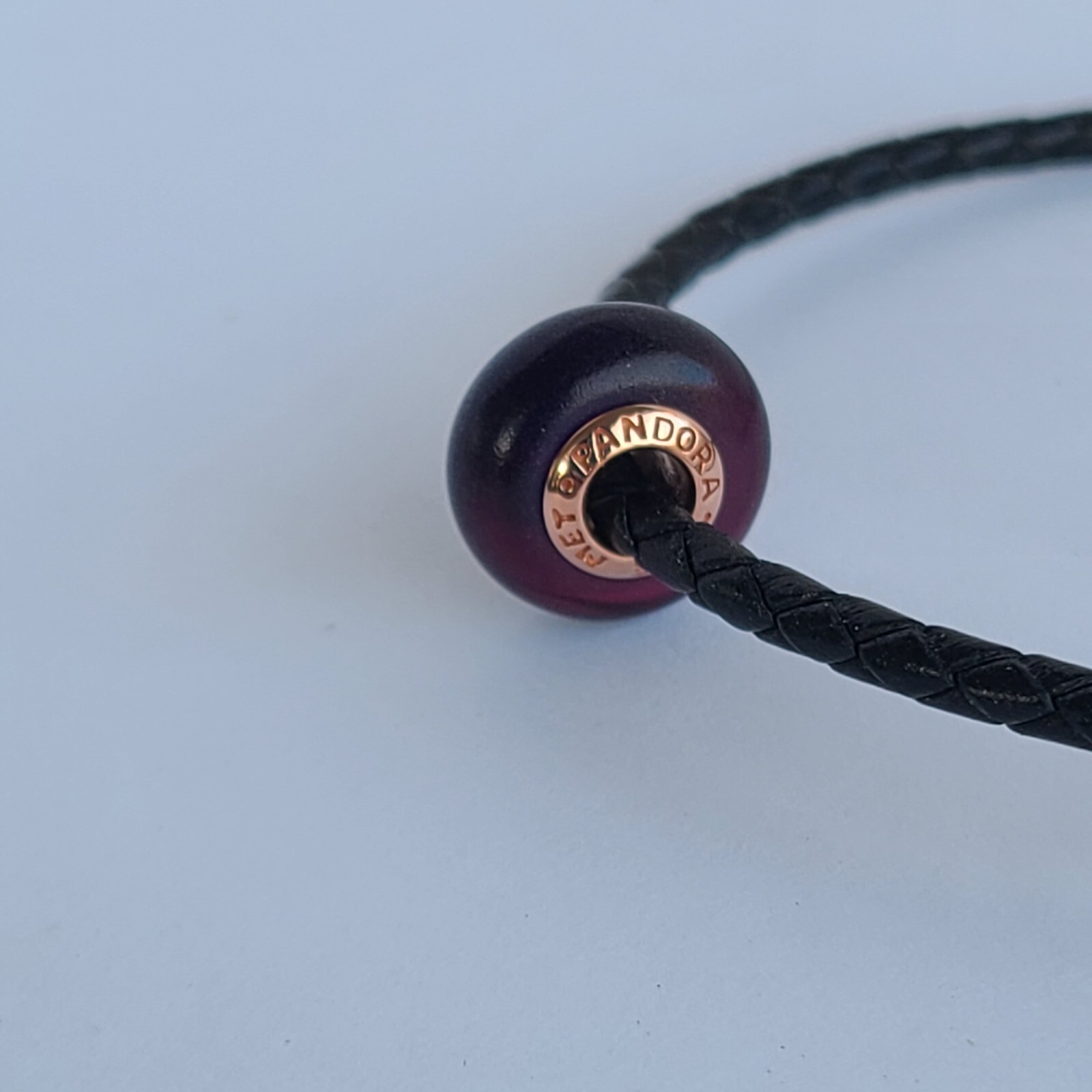 New Pandora Authentic Mete Purple Murano Charm