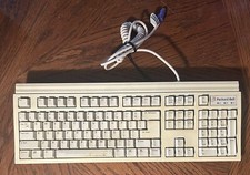 VTG Packard Bell Computer Clicky Keyboard PS/2 5131c Beige. For Parts. Bent