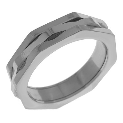 Bague Homme Anti-stress En Acier Inoxydable - Taille 68 - Moderne Et Robuste - Neuve Sous étiquettes