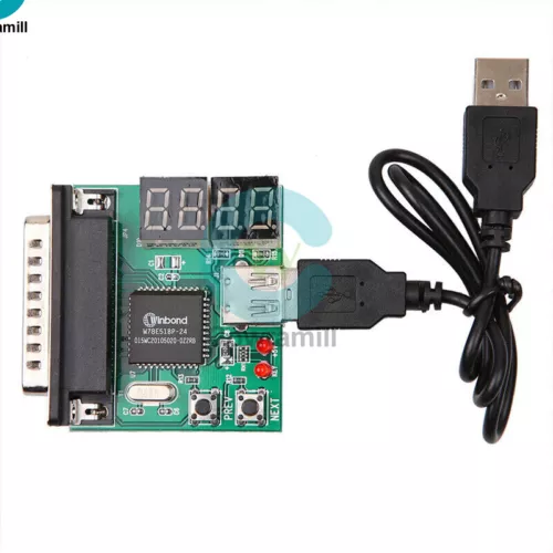 4-Digit Powerful PC Analyzer Diagnostic Motherboard Tester USB Post Test Card