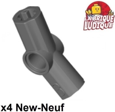 Lego Technic 4X Axle Pin Connector Angle 157.5° #3 Dark Gray 32016 New