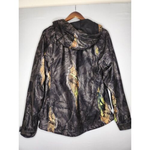 Mossy Oak Women's Camo Hooded Jacket Pink Accent Zip Up Jacket Med - Picture 2 of 8