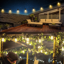 Black/White Dimmable Connectable LED Festoon String Lights Christmas Patio Xmas — image 13