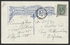 1907 Evangeline Willows PC Highgate ONT to South Africa With Receiver