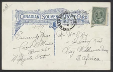 1907 Evangeline Willows PC Highgate ONT to South Africa With Receiver