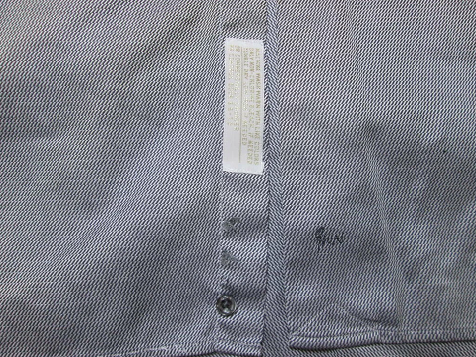 Camisa de vestir John W. Nordstrom para hombre talla 34 gris 100 % algodón manga larga bolsillo Foto 3 de 4