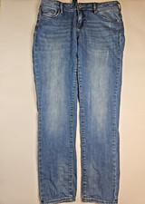 Bullhead Denim. Women's 11 Regular. Low Rise Skinniest. Light Distress. Stretch.