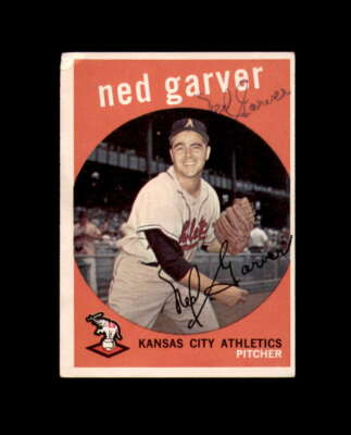 Ned Garver Signed Original 1959 Topps Kansas City Athletics Autograph 2