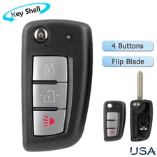 For 2014-2020 Nissan Rogue Keyless Remote Fob Flip Key Case Shell CWTWB1G767