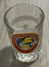 Universal Studios The Simpsons Moe's Tavern Shot Glass Drink Up Chumps