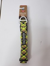Arcadia Trail Dog Collar Blue and Yellow Paracord collar S or Med FREE SHIP