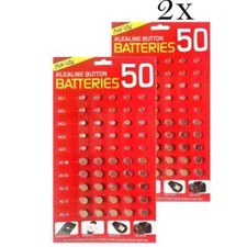 100 X Mix ASSORTED Watch Cell Batteries For Toys, Watches and etc
