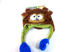 IDEAVILLAGE KIDS FLIPEEZ BEANIE HAT,"HUGGY THE MONKEY",NEW WITH TAGS