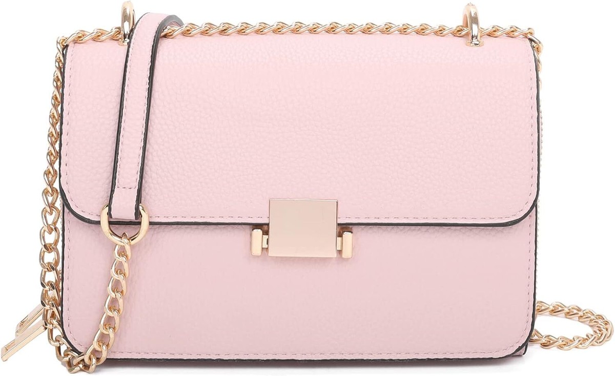 Women Pink Imported Faux Leather Stylish Small Crossbody Messenger Bags Pink Faux Leather Crossbody Bag: Small Shoulder Bag With  main image 3