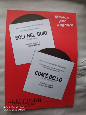 G. MANTELLINI ''SOLI NEL BUIO'' - CARATI ''COM'E' BELLO'' - 1992 - ED. MANTELLINI