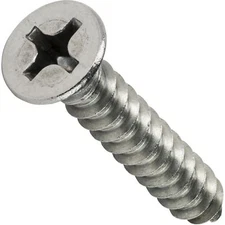 #6 x 5/8" Phillips Flat Head Sheet Metal Screws Stainless Steel Qty 100